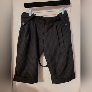 Forever 21 Pinstripe Shorts With Suspenders Size XS